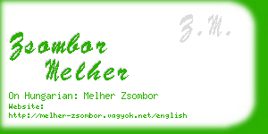 zsombor melher business card